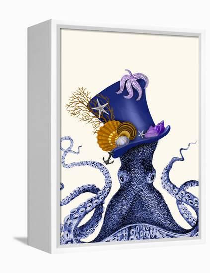 Octopus Nautical Hat-Fab Funky-Framed Stretched Canvas