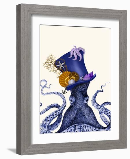 Octopus Nautical Hat-Fab Funky-Framed Art Print