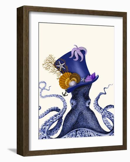 Octopus Nautical Hat-Fab Funky-Framed Art Print