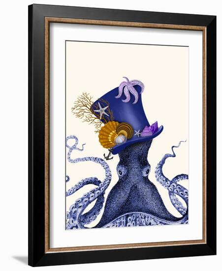 Octopus Nautical Hat-Fab Funky-Framed Art Print