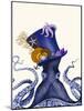 Octopus Nautical Hat-Fab Funky-Mounted Art Print