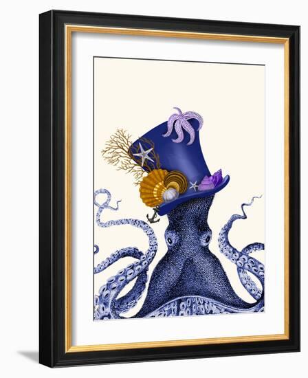 Octopus Nautical Hat-Fab Funky-Framed Art Print