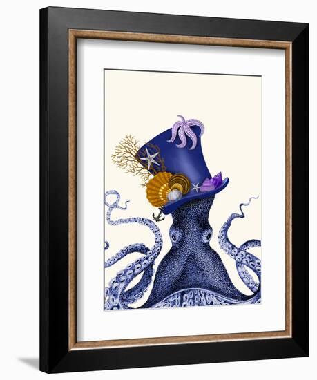 Octopus Nautical Hat-Fab Funky-Framed Premium Giclee Print