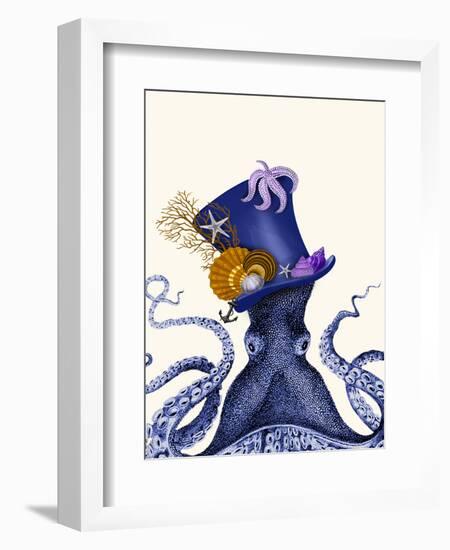 Octopus Nautical Hat-Fab Funky-Framed Premium Giclee Print