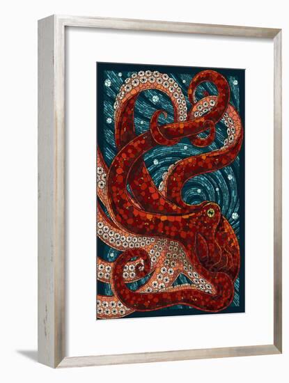 Octopus - Paper Mosaic-Lantern Press-Framed Art Print