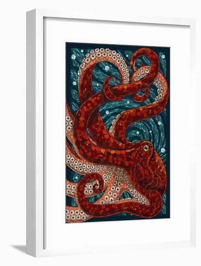 Octopus - Paper Mosaic-Lantern Press-Framed Art Print