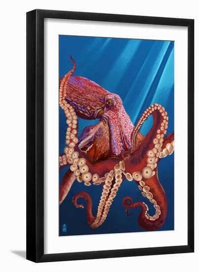 Octopus - Red-Lantern Press-Framed Art Print