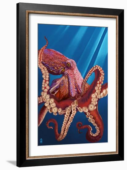 Octopus - Red-Lantern Press-Framed Art Print