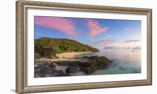 Octopus Resort and Waya Island at Sunset, Yasawa Islands, Fiji-Ian Trower-Framed Photographic Print