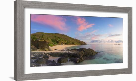 Octopus Resort and Waya Island at Sunset, Yasawa Islands, Fiji-Ian Trower-Framed Photographic Print