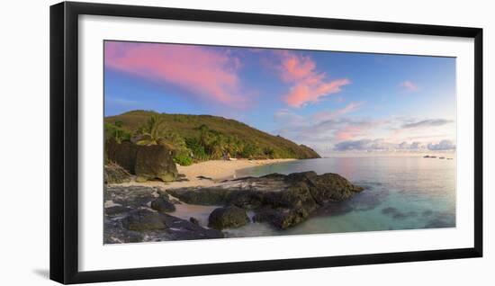 Octopus Resort and Waya Island at Sunset, Yasawa Islands, Fiji-Ian Trower-Framed Photographic Print