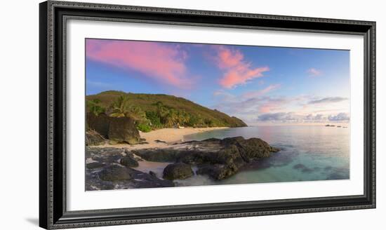 Octopus Resort and Waya Island at Sunset, Yasawa Islands, Fiji-Ian Trower-Framed Photographic Print