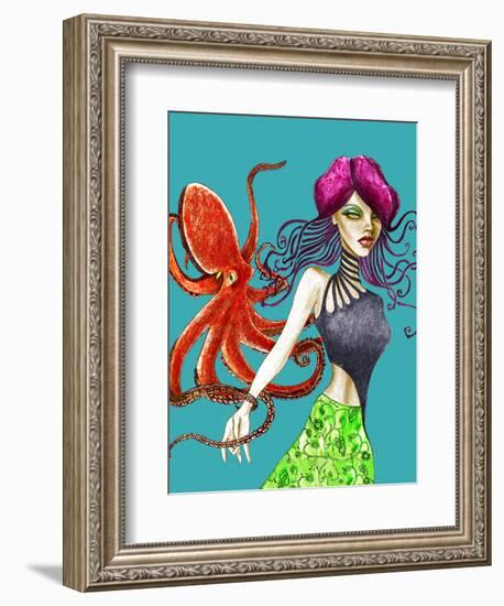 Octopus-Jami Goddess-Framed Art Print