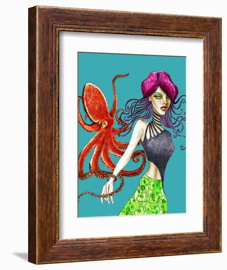 Octopus-Jami Goddess-Framed Art Print