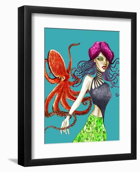 Octopus-Jami Goddess-Framed Art Print