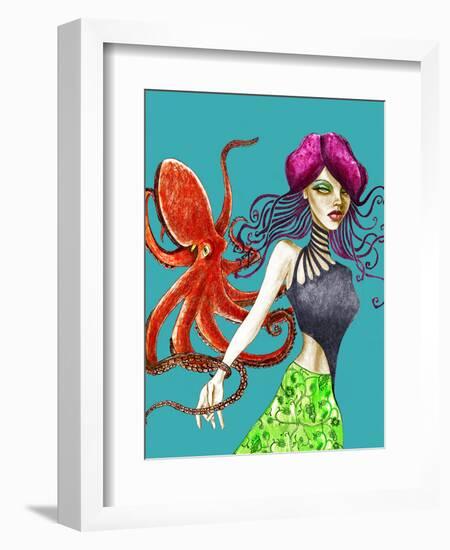 Octopus-Jami Goddess-Framed Art Print