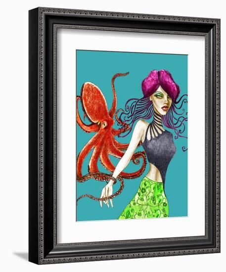 Octopus-Jami Goddess-Framed Art Print