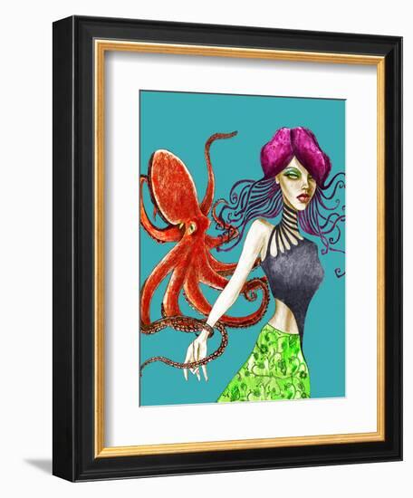 Octopus-Jami Goddess-Framed Art Print