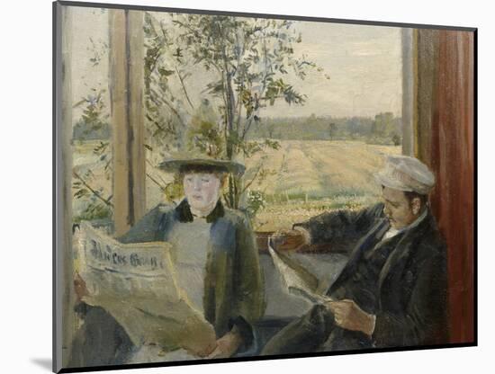 Oda Krohg reading Verdens Gang-Harriet Backer-Mounted Giclee Print