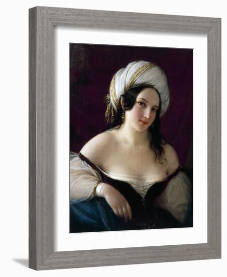 Odalisque, 1845-Natale Schiavoni-Framed Giclee Print