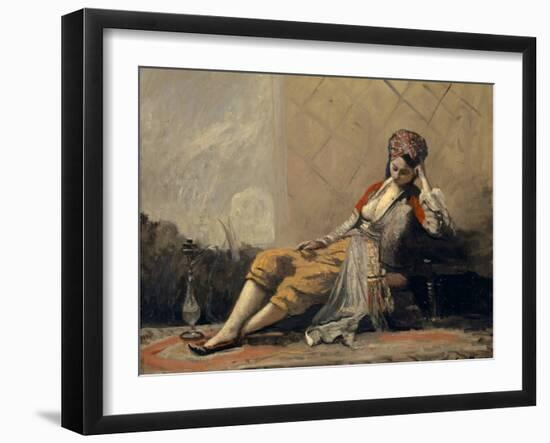 Odalisque, 1871-73 (Oil on Canvas)-Jean Baptiste Camille Corot-Framed Giclee Print