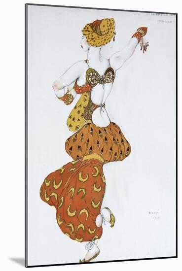 Odalisque, Costume Design for the Ballet Sheherazade by N. Rimsky-Korsakov, 1910-Léon Bakst-Mounted Giclee Print