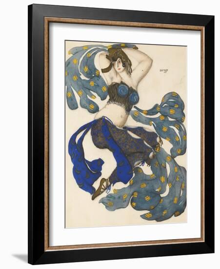 Odalisque, Costume Design for the Ballet Sheherazade by N. Rimsky-Korsakov-L?on Bakst-Framed Giclee Print