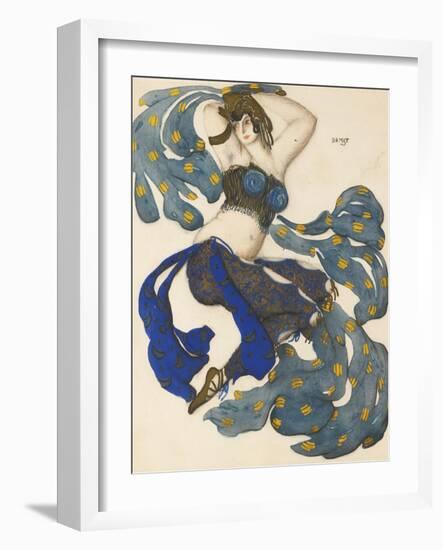 Odalisque, Costume Design for the Ballet Sheherazade by N. Rimsky-Korsakov-L?on Bakst-Framed Giclee Print