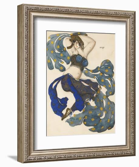 Odalisque, Costume Design for the Ballet Sheherazade by N. Rimsky-Korsakov-L?on Bakst-Framed Giclee Print