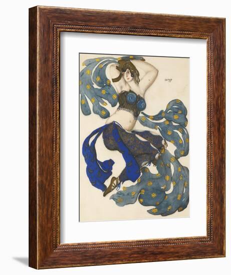 Odalisque, Costume Design for the Ballet Sheherazade by N. Rimsky-Korsakov-L?on Bakst-Framed Giclee Print