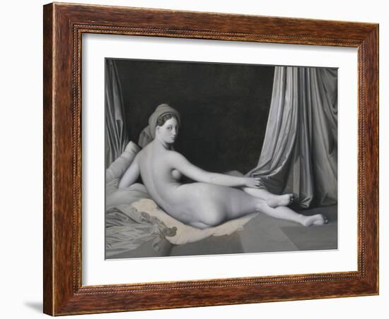 Odalisque in Grisaille, c.1824–34-Jean Auguste Dominique Ingres-Framed Giclee Print