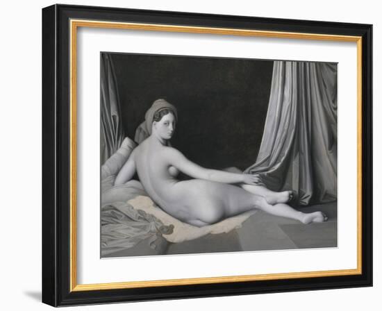 Odalisque in Grisaille, c.1824–34-Jean Auguste Dominique Ingres-Framed Giclee Print