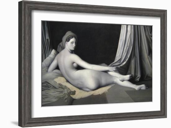 Odalisque in Grisaille-Jean-Auguste-Dominique Ingres-Framed Art Print