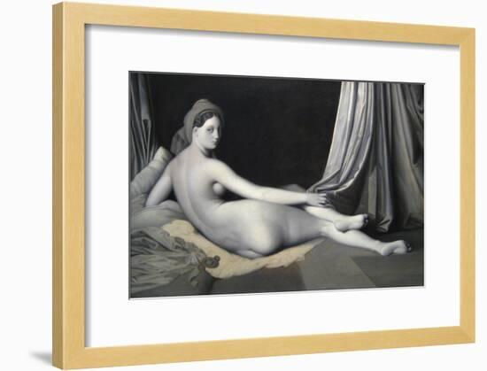 Odalisque in Grisaille-Jean-Auguste-Dominique Ingres-Framed Art Print