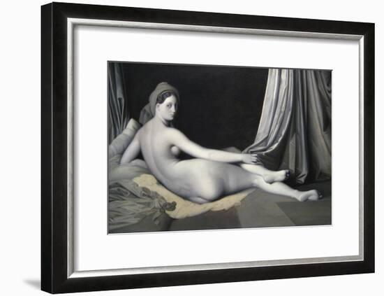 Odalisque in Grisaille-Jean-Auguste-Dominique Ingres-Framed Art Print