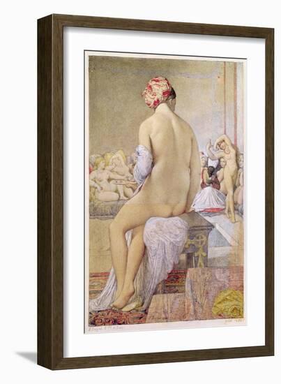Odalisque or the Small Bather, 1864-Jean-Auguste-Dominique Ingres-Framed Giclee Print