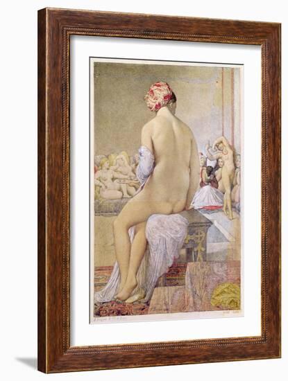 Odalisque or the Small Bather, 1864-Jean-Auguste-Dominique Ingres-Framed Giclee Print