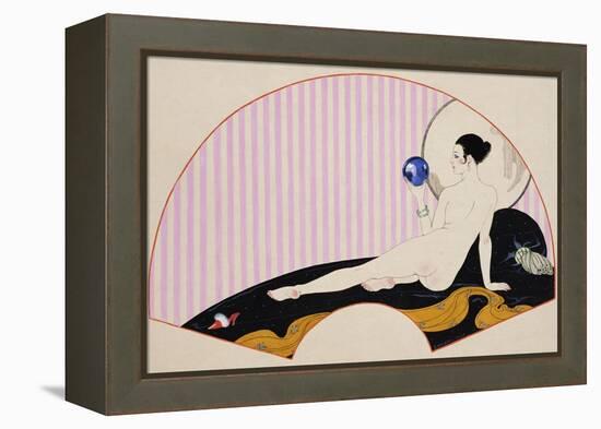 Odalisque with a Crystal Ball, Dated 1920-Georges Barbier-Framed Premier Image Canvas