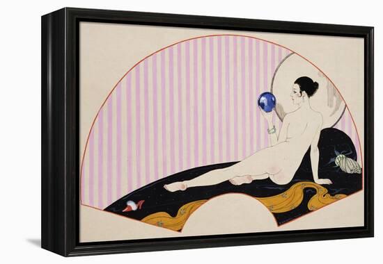 Odalisque with a Crystal Ball, Dated 1920-Georges Barbier-Framed Premier Image Canvas
