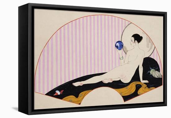 Odalisque with a Crystal Ball, Dated 1920-Georges Barbier-Framed Premier Image Canvas