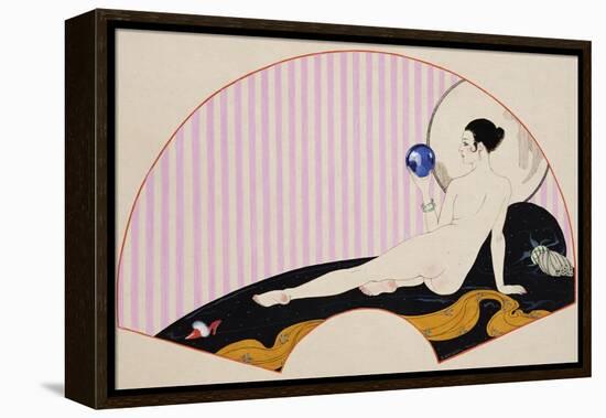 Odalisque with a Crystal Ball, Dated 1920-Georges Barbier-Framed Premier Image Canvas