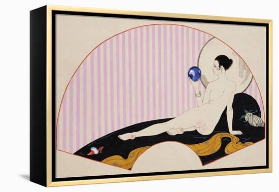 Odalisque with a Crystal Ball, Dated 1920-Georges Barbier-Framed Premier Image Canvas