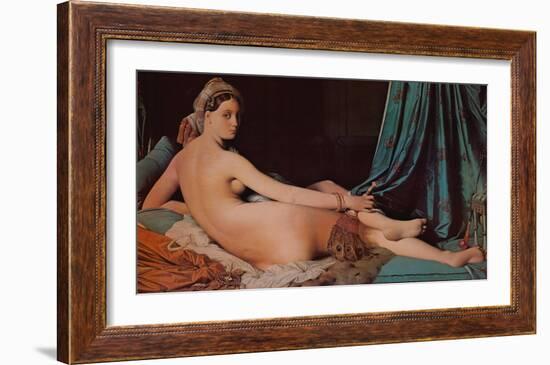 Odalisque-Jean-Auguste-Dominique Ingres-Framed Art Print