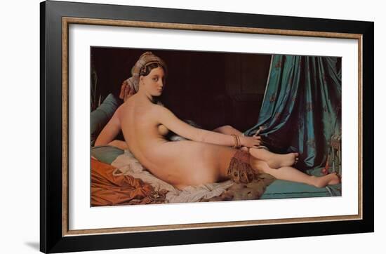 Odalisque-Jean-Auguste-Dominique Ingres-Framed Art Print