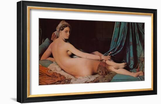 Odalisque-Jean-Auguste-Dominique Ingres-Framed Art Print