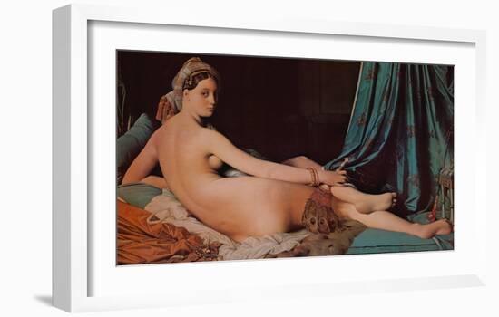Odalisque-Jean-Auguste-Dominique Ingres-Framed Art Print