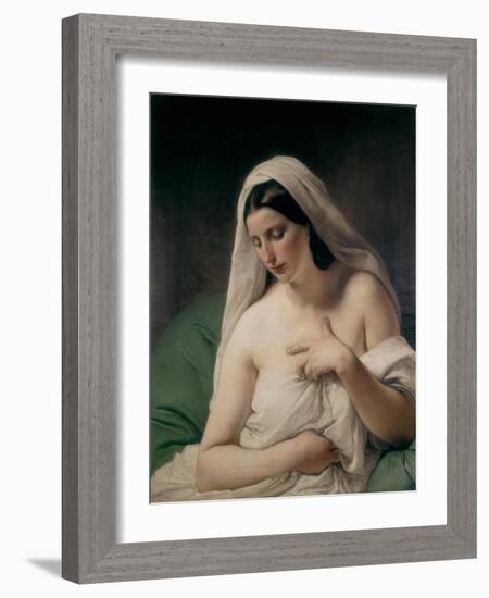 Odalisque-Francesco Hayez-Framed Art Print