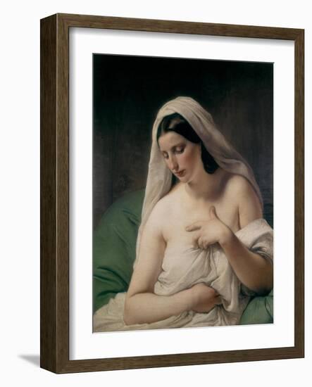 Odalisque-Francesco Hayez-Framed Art Print