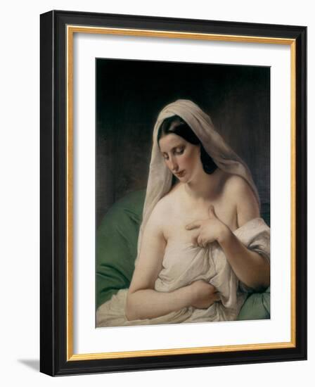 Odalisque-Francesco Hayez-Framed Art Print