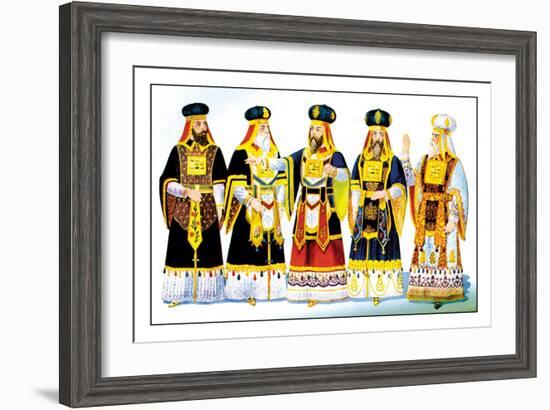 Odd Fellows: Costumes for the High Priest-null-Framed Art Print